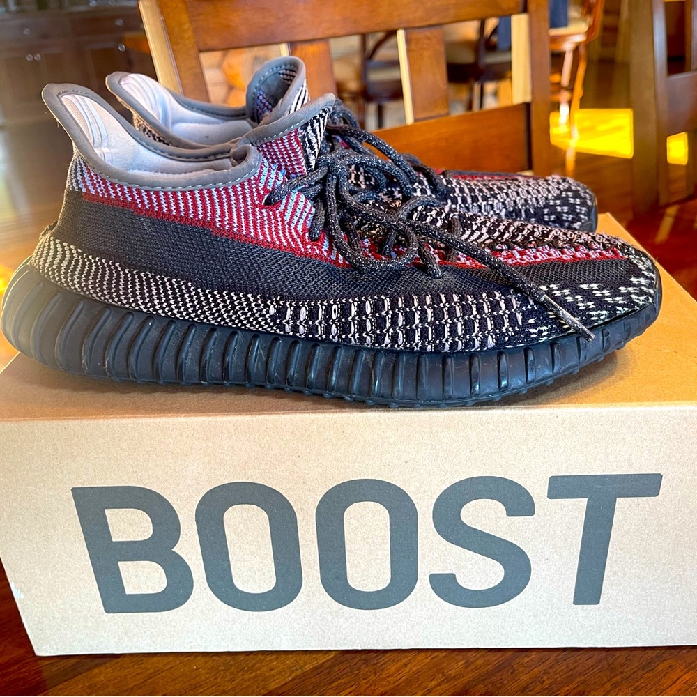 Yeezy Boost Black and Red Men's Shoes